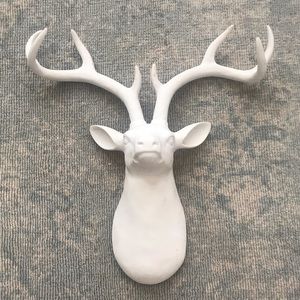 Accents - White deer head wall decor Accents - White deer head wall decor